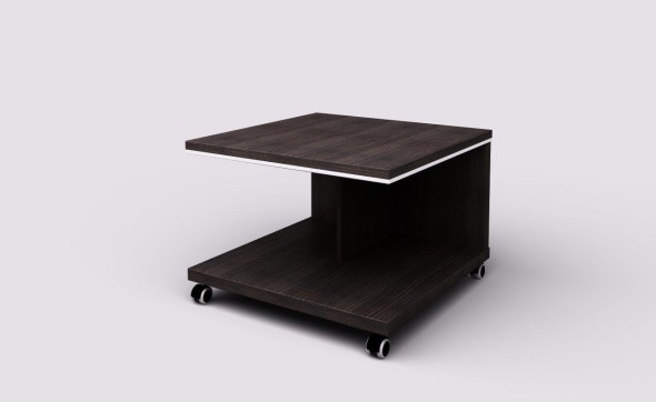 Konferenčný stolík Wels - mobilný, 700 x 700 x 500 mm, wenge