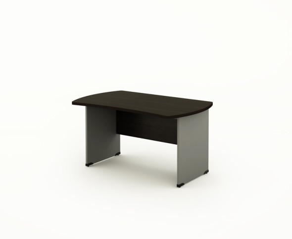 Kancelársky stôl BERN, drevená podnož, 1200x850 mm, dezén wenge