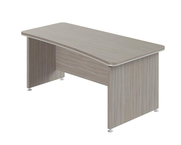 Rohový kancelářský psací stůl WELS, 1800 x 948 mm, pravý, dub šedý