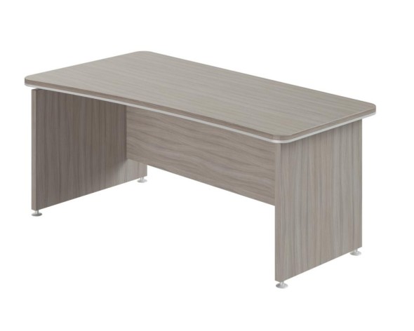 Rohový kancelářský psací stůl WELS, 1800 x 948 mm, levý, dub šedý