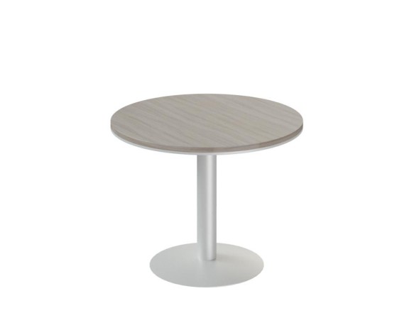 Kulatý jednací stůl WELS, 1000x762 mm, dub šedý