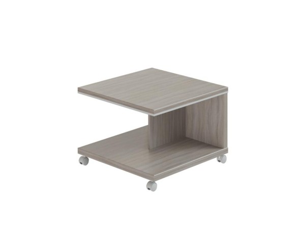 Konferenční stolek WELS - mobilní, 700 x 700 x 500 mm, dub šedý