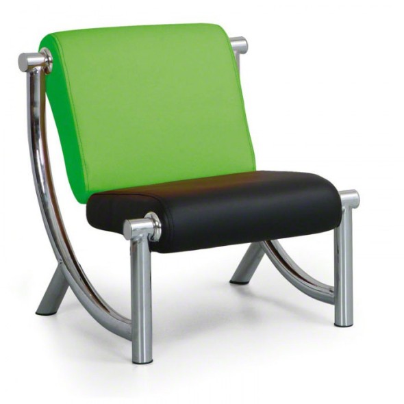 Kožená sedací souprava JAZZY II, křeslo, zelená/černá