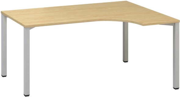 Rohový kancelářský psací stůl CLASSIC B, pravý, divoká hruška