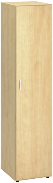 Úzká kancelářská skříňka CLASSIC - dveře pravé, 400 x 470 x 1780 mm, divoká hruška