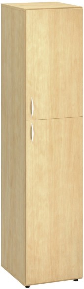 Dvoudílná kancelářská skříň CLASSIC - dveře pravé, 400 x 470 x 1780 mm, divoká hruška