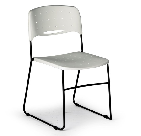 Plastová židle SQUARE, bílá