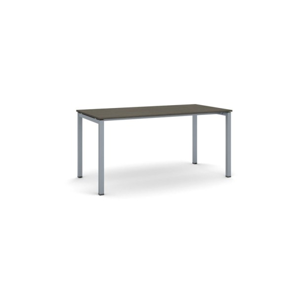 Stůl PRIMO SQUARE se šedostříbrnou podnoží 1600 x 800 x 750 mm, wenge