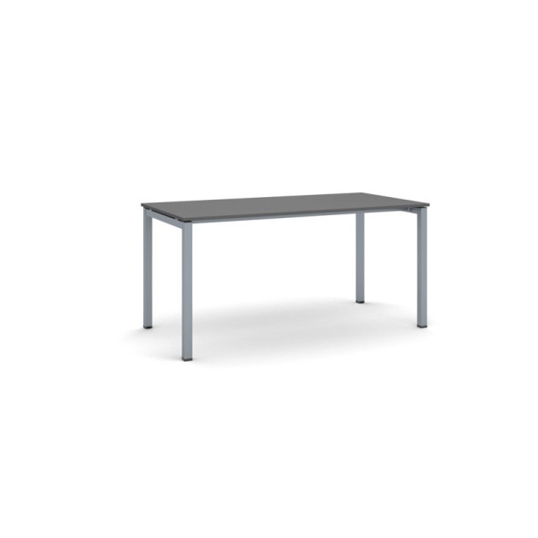 Stůl PRIMO SQUARE se šedostříbrnou podnoží 1600 x 800 x 750 mm, grafit