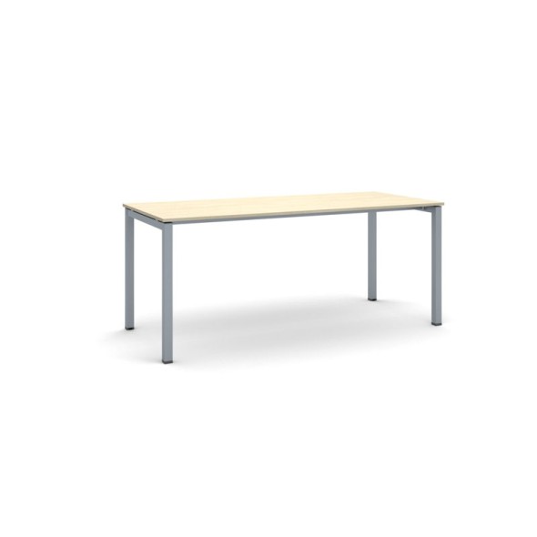 Stůl PRIMO SQUARE se šedostříbrnou podnoží 1800 x 800 x 750 mm, bříza