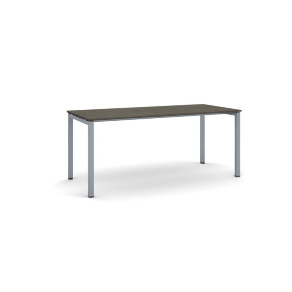 Stůl PRIMO SQUARE se šedostříbrnou podnoží 1800 x 800 x 750 mm, wenge