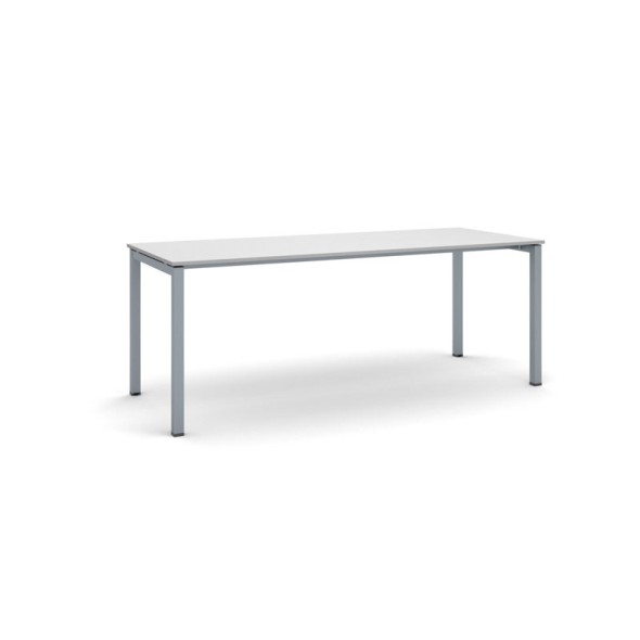 Stůl PRIMO SQUARE se šedostříbrnou podnoží 2000 x 800 x 750 mm, šedá
