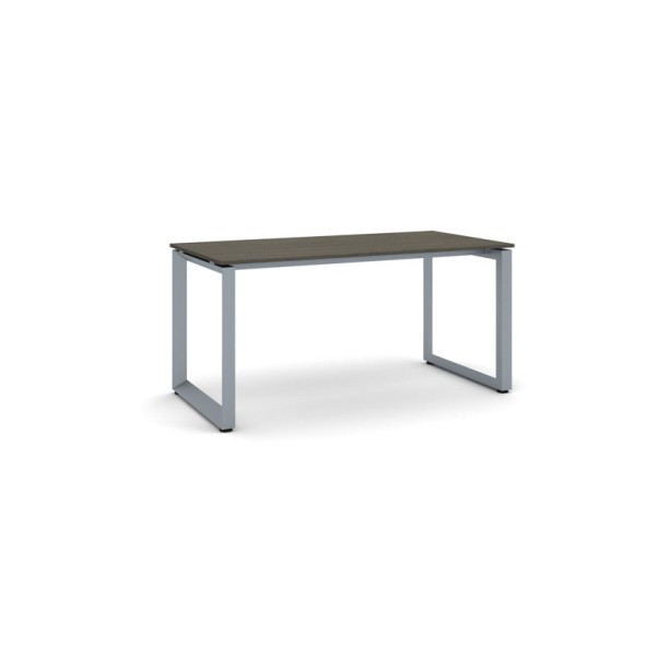 Kancelářský stůl PRIMO INSPIRE, šedostříbrná podnož, 1600 x 800 mm, wenge