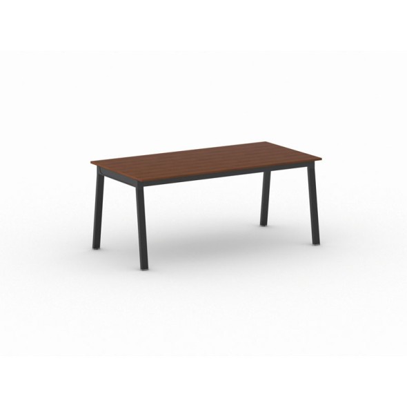 Kancelářský pracovní stůl PRIMO BASIC, černá podnož, 1800 x 900 mm, třešeň