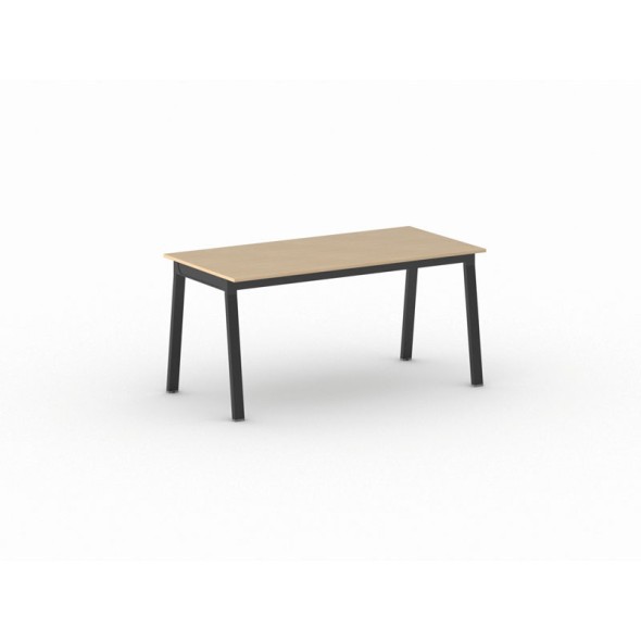 Kancelářský pracovní stůl PRIMO BASIC, černá podnož, 1600 x 800 mm, buk
