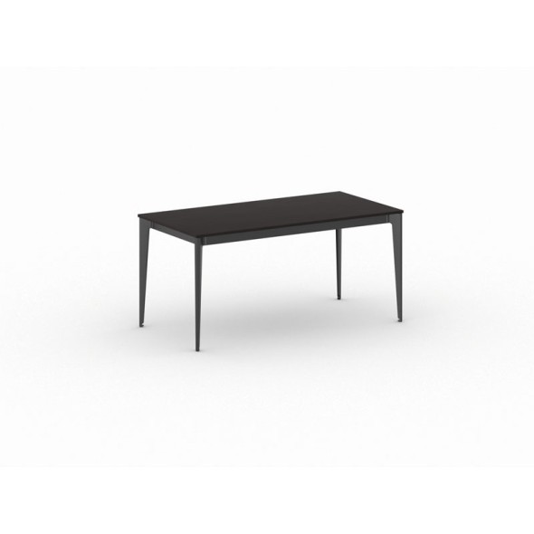 Kancelářský stůl PRIMO ACTION, černá podnož, 1600 x 800 mm, wenge