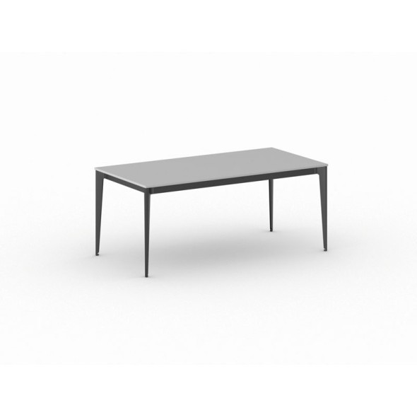 Kancelářský stůl PRIMO ACTION, černá podnož, 1800 x 900 mm, šedá
