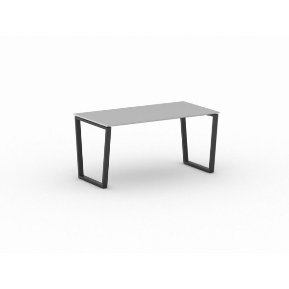 Kancelářský stůl PRIMO IMPRESS, černá podnož, 1600 x 800 mm, šedá