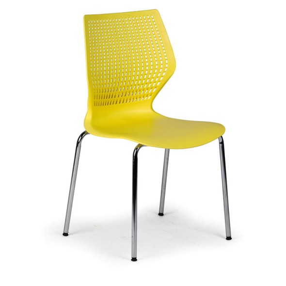 Jídelní židle POLY, žlutá