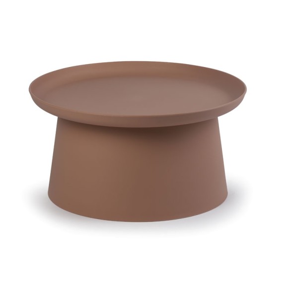 Plastový kávový stolek FUNGO průměr 700 mm, barva cihlová