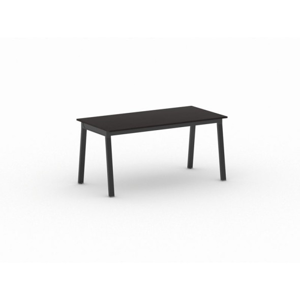 Kancelářský pracovní stůl PRIMO BASIC, černá podnož, 1600 x 800 mm, wenge