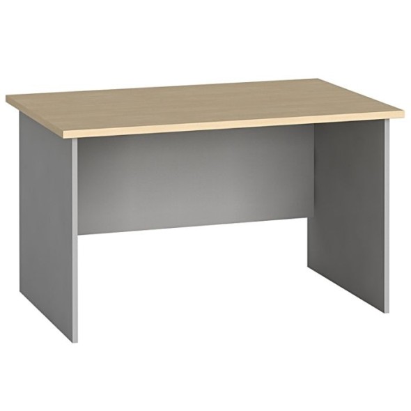 Kancelářský psací stůl PRIMO FLEXI, rovný 120 x 80 cm, šedá / bříza