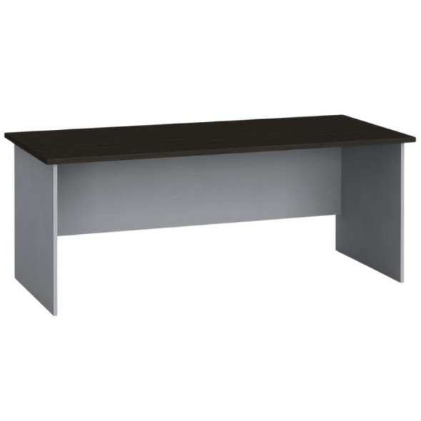 Kancelářský psací stůl PRIMO FLEXI, rovný 180 x 80 cm, šedá / wenge