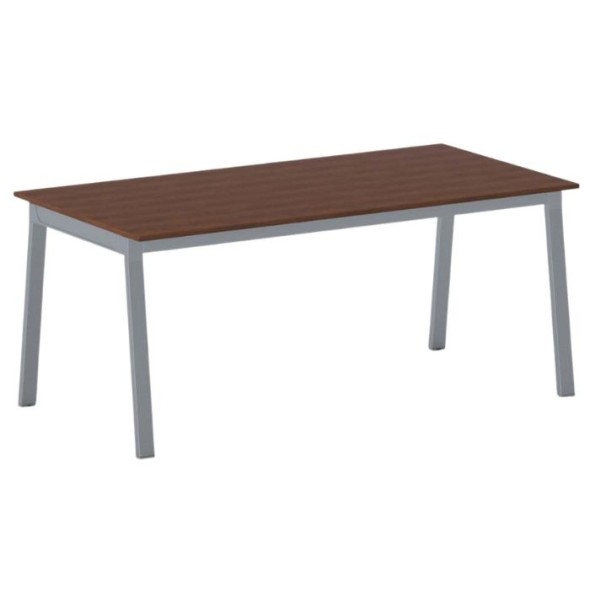Kancelářský pracovní stůl PRIMO BASIC, šedostříbrná podnož, 1800 x 900 mm, třešeň