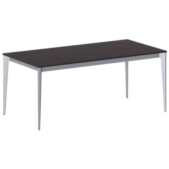 Kancelářský stůl PRIMO ACTION, šedostříbrná podnož, 1800 x 900 mm, wenge