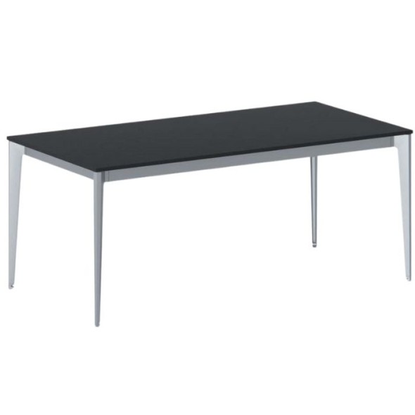 Kancelářský stůl PRIMO ACTION, šedostříbrná podnož, 1800 x 900 mm, grafitová