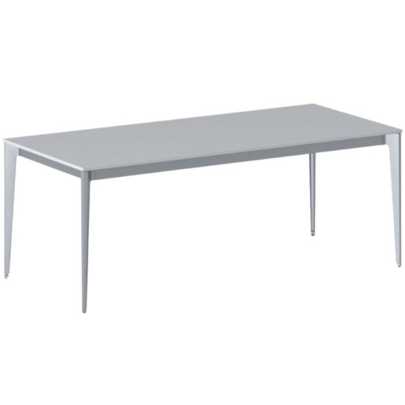 Kancelářský stůl PRIMO ACTION, šedostříbrná podnož, 2000 x 900 mm, šedá