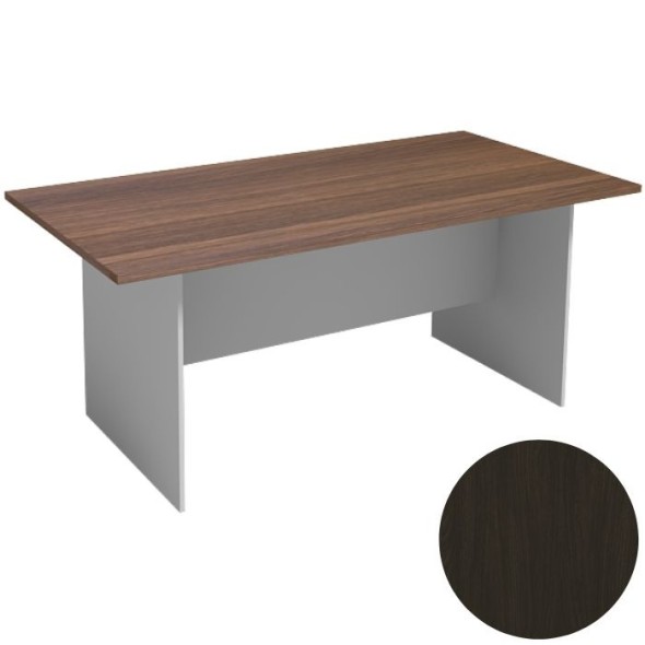 Jednací stůl PRIMO 1800 x 900 mm, hranatý, šedá / wenge