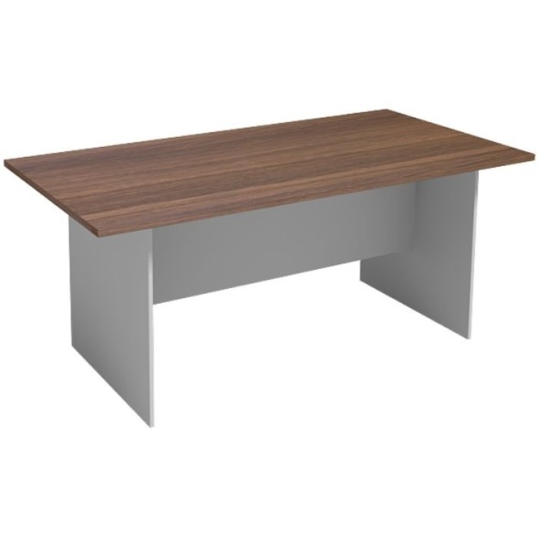 Jednací stůl PRIMO 1800 x 900 mm, hranatý, šedá / ořech