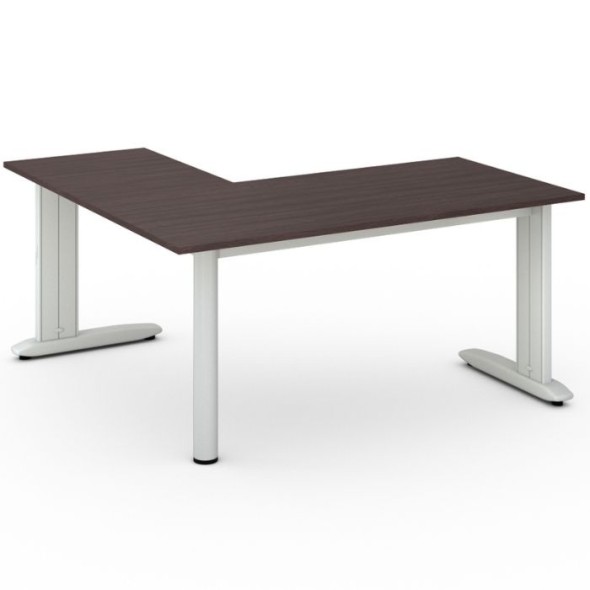 Rohový kancelářský psací stůl PRIMO FLEXIBLE L 1600 x 1600 mm, wenge