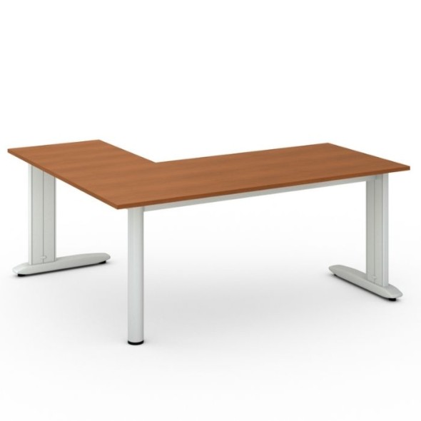 Rohový kancelářský psací stůl PRIMO FLEXIBLE L 1800 x 1600 mm, třešeň