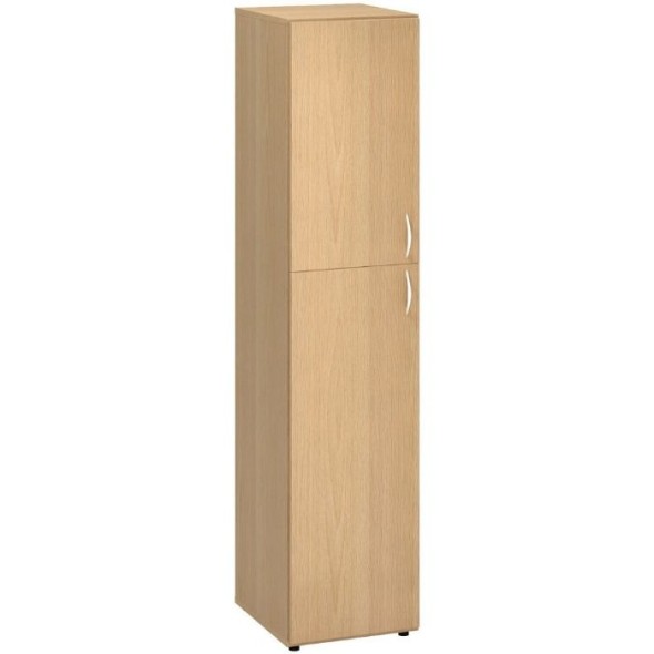 Dvoudílná kancelářská skříň CLASSIC - dveře levé, 400 x 470 x 1780 mm, buk