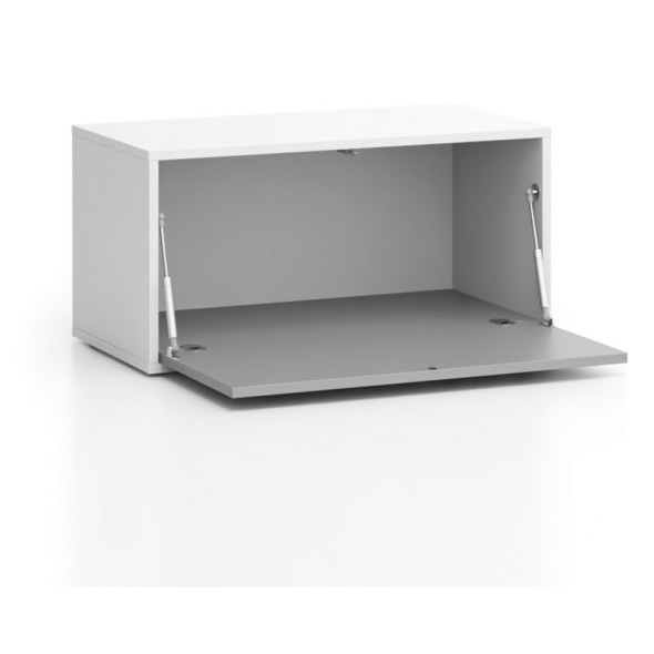 Nízká skříňka LAYERS, výklopná, 800 x 400 x 394 mm, bílá/šedá