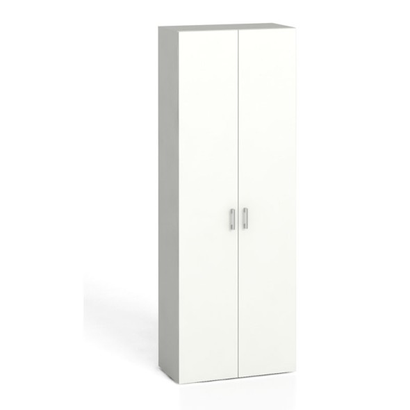 Kancelářská skříň s dveřmi KOMBI, 5 polic, 2233 x 800 x 400 mm, bílá