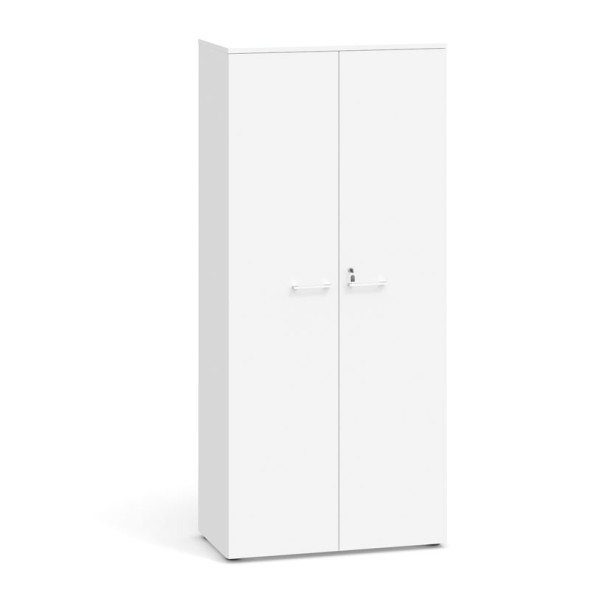 Dvoudveřová kancelářská skříň PRIMO, 1781 x 800 x 420 mm, bílá