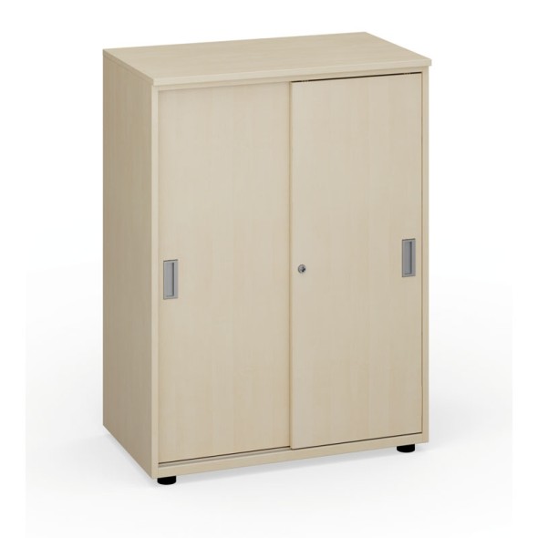 Kancelářská skříň zasouvací dveře PRIMO Classic, 1087x800x420 mm, bříza
