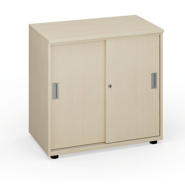 Kancelářská skříň se zasouvacími dveřmi PRIMO Classic, 740x800x420 mm, bříza