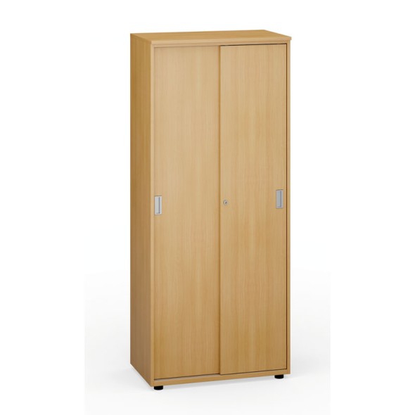 Kancelářská skříň s zasouvacími dveřmi PRIMO Classic, 1781x800x420 mm, buk