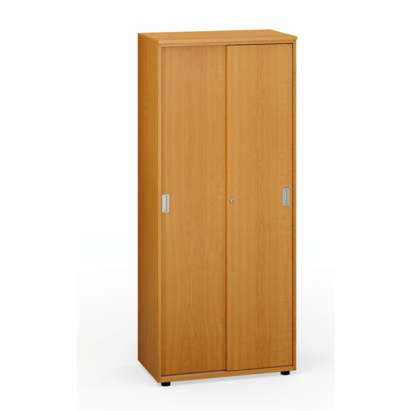 Kancelářská skříň s zasouvacími dveřmi PRIMO Classic, 1781x800x420 mm, třešeň