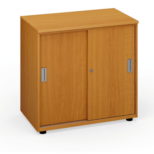 Kancelářská skříň se zasouvacími dveřmi PRIMO Classic, 740x800x420 mm, třešeň
