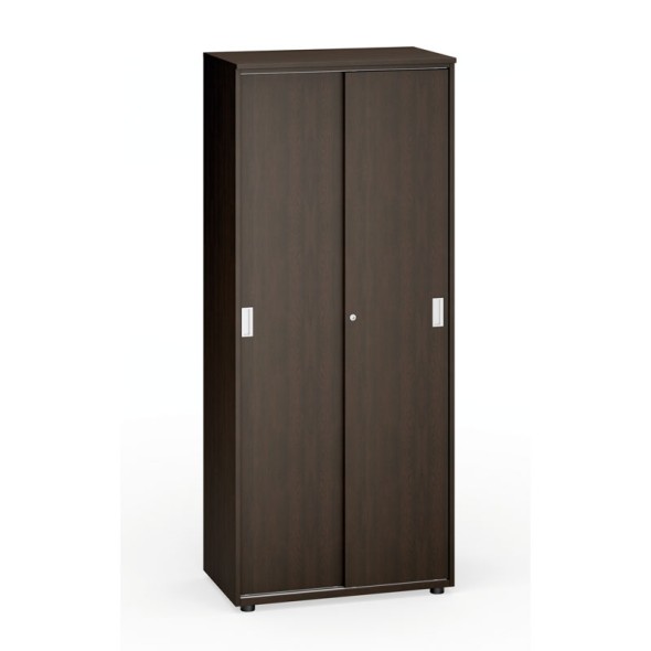 Kancelářská skříň s zasouvacími dveřmi PRIMO Classic, 1781x800x420 mm, wenge