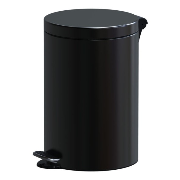 Nášlapný odpadkový koš, 12 L, lakovaný černý