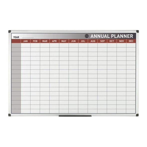 Roční plánovací tabule, magnetická, měsíce, 900 x 600 mm