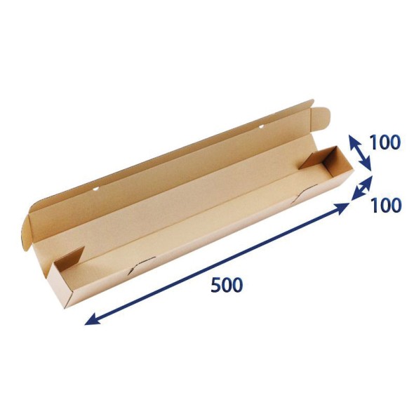 Kartonová krabice - tubus, podélné otevirání 500 x 100 x 100 mm, 30 ks