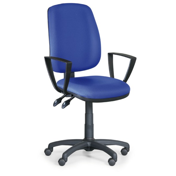Kancelářská židle ATHEUS s područkami, modrá