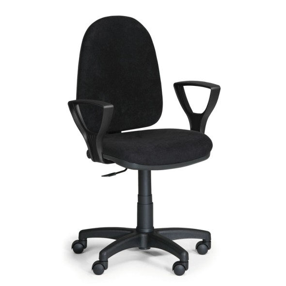 Kancelářská židle TORINO s područkami, permanentní kontakt, černá